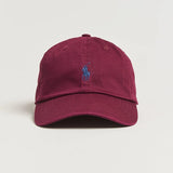 Ralph Lauren polo baseball with horse logo, burgundy blue color,