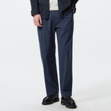 Uniqlo Stretch Easy Ankle Pants | Seersucker - Navy