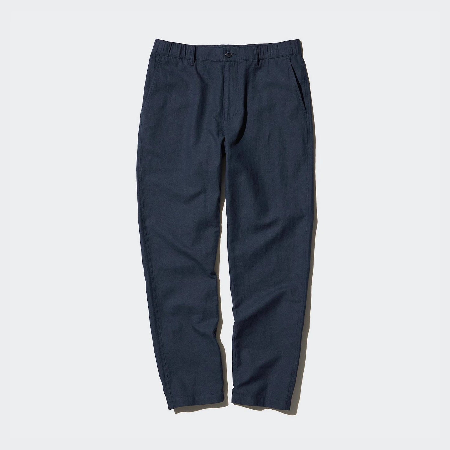 Uniqlo Men's Linen Blend Easy Trousers - Navy